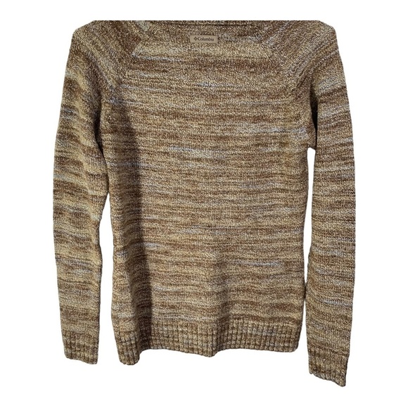 Columbia Women's Size M Brown Cream Tweed Turtle Neck Long Sleeve Sweater - Picture 5 of 10